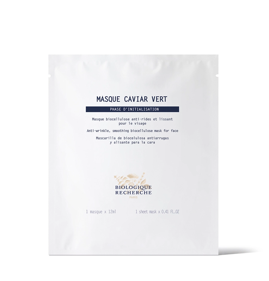 Masque Caviar Vert, قناع بيوسليلوز مضاد للتجاعيد ومنعم للوجه